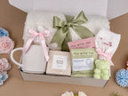 Cozy Gift Basket for Women with Blanket, Mug & Sweet Treats | Self Care Gift Box for Her