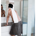 Men Plush Fleece Wrap Spa Gym Bath Wrap Solid Color Classy Design Bathrobes With Pocket Trendy Men's Bath Wrap